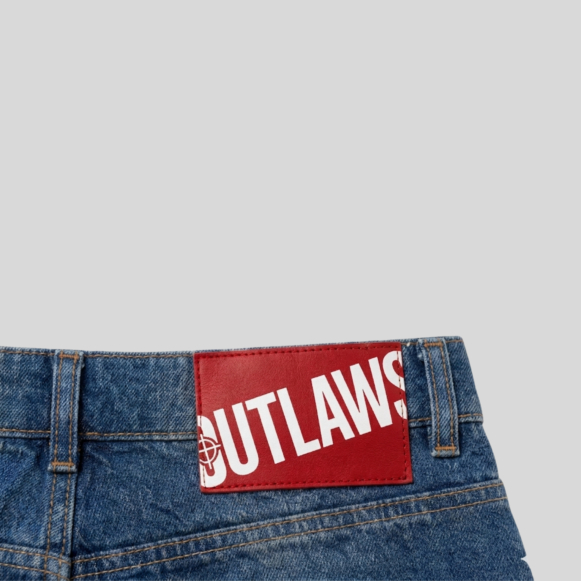 Pantalón Corto Baggy Outlaws Mid Wash Blue