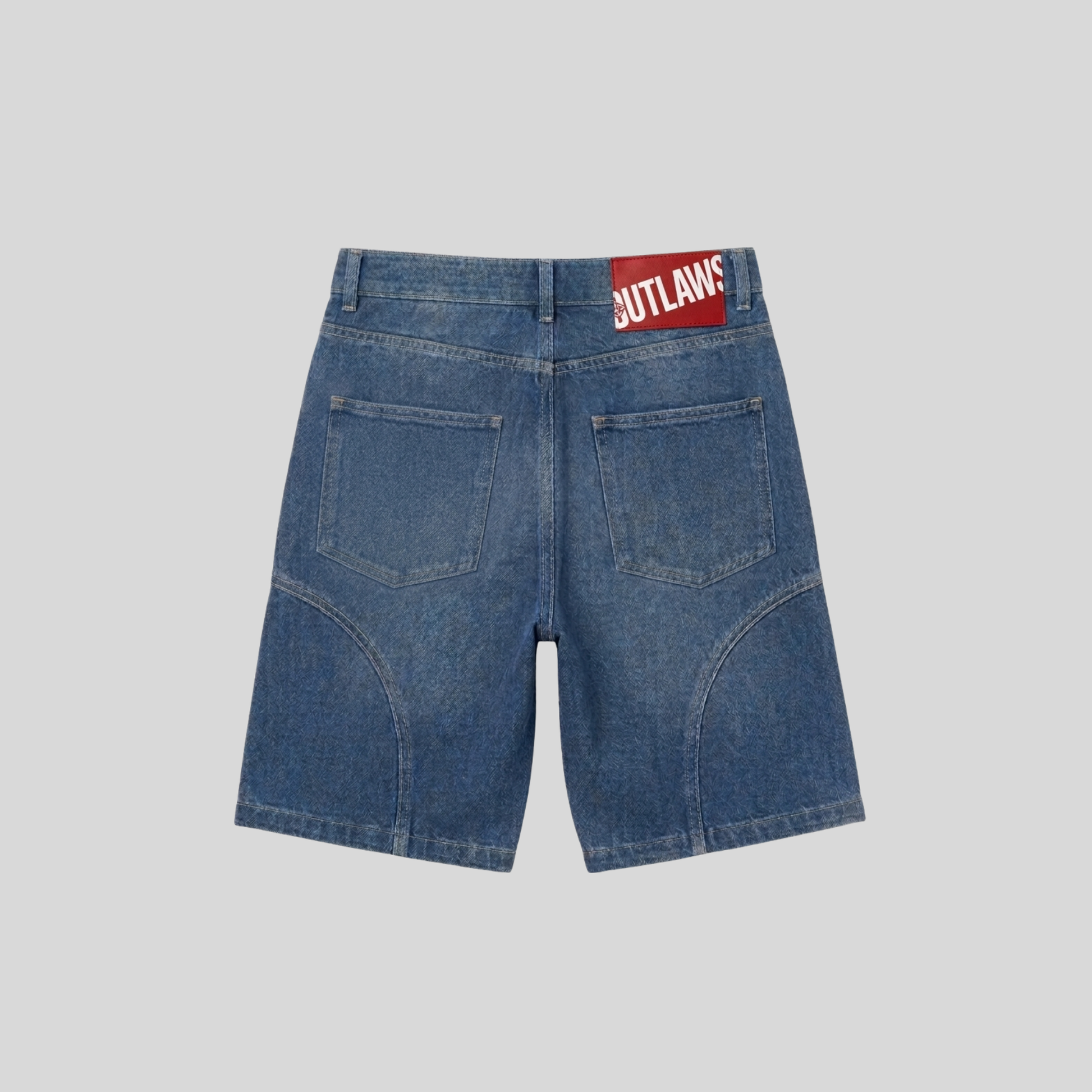 Pantalón Corto Baggy Outlaws Mid Wash Blue