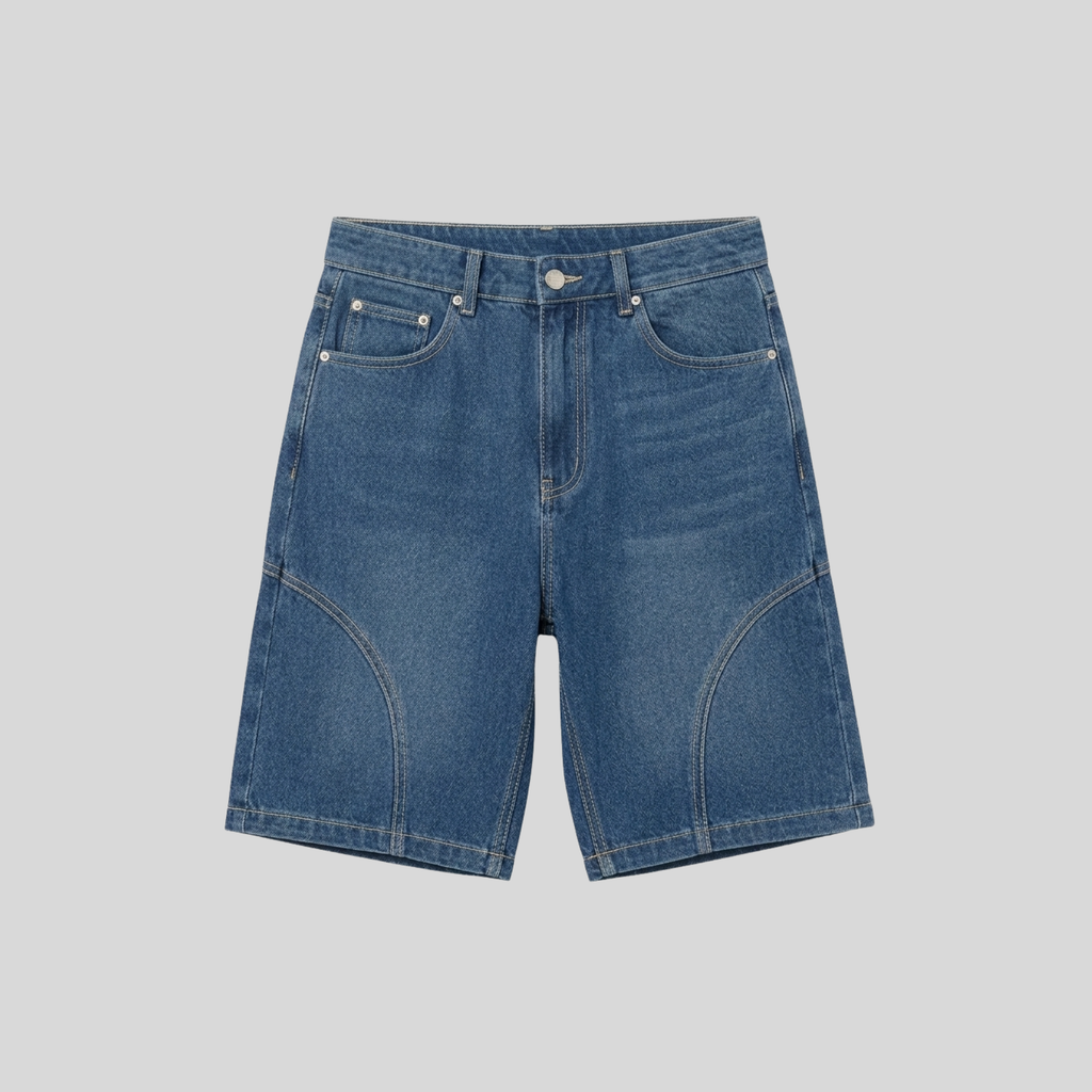 Pantalón Corto Baggy Outlaws Mid Wash Blue