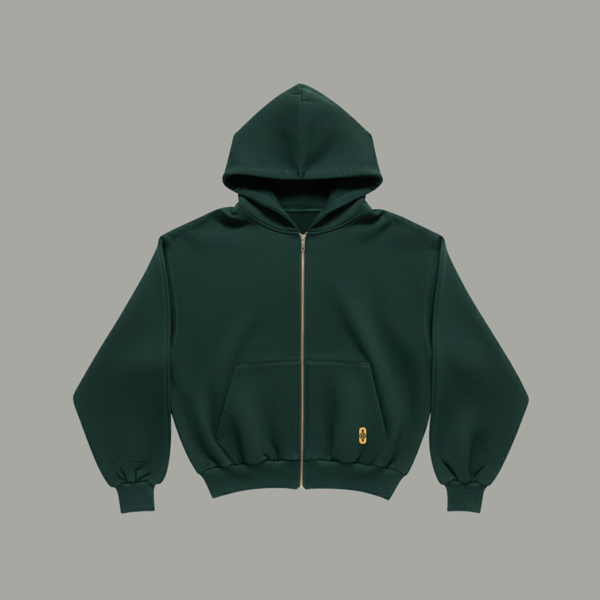 Olive NFE Zip-Up Hoodie