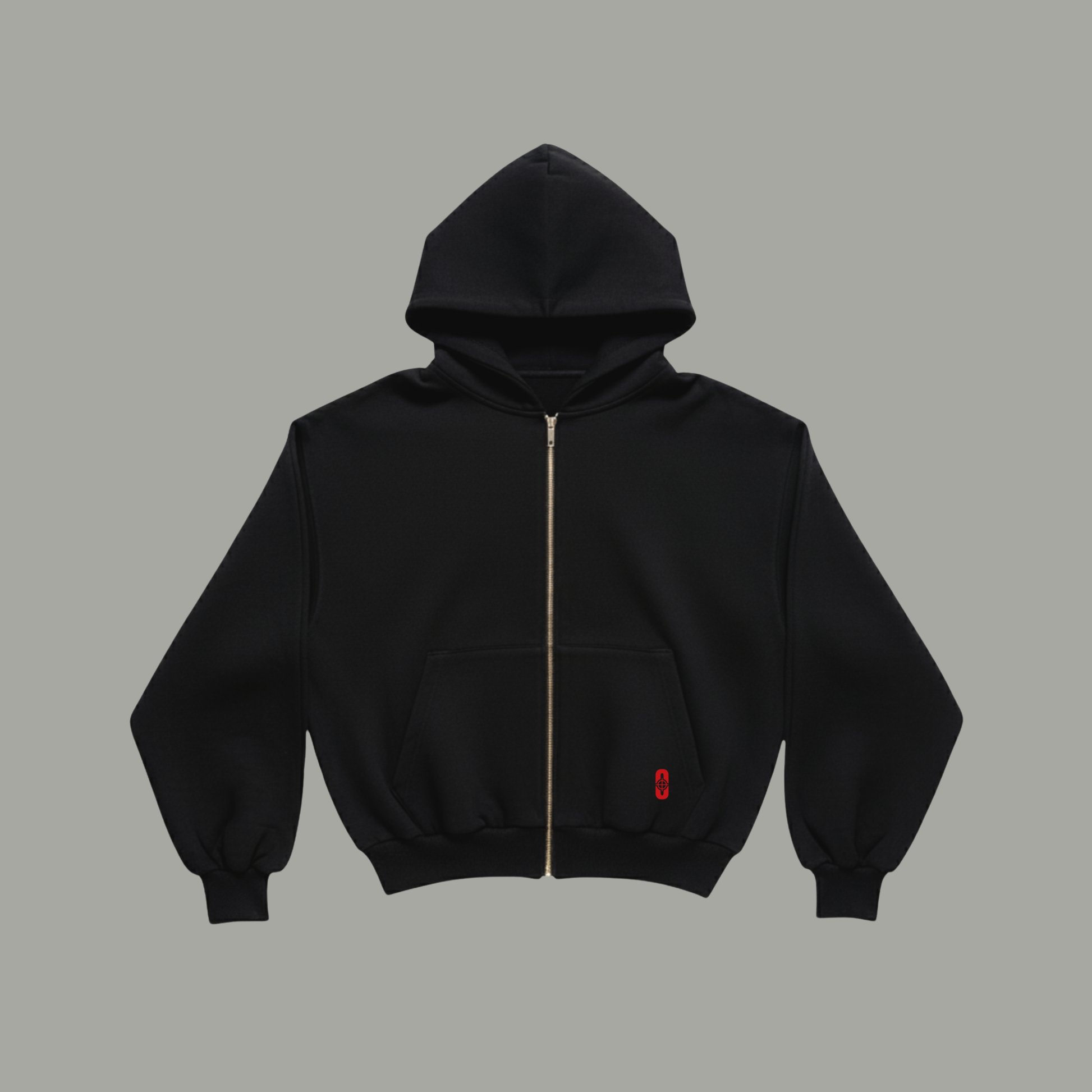 Black NFE Zip-Up Hoodie