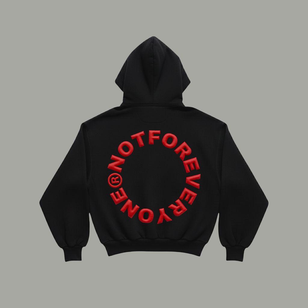 Black NFE Zip-Up Hoodie