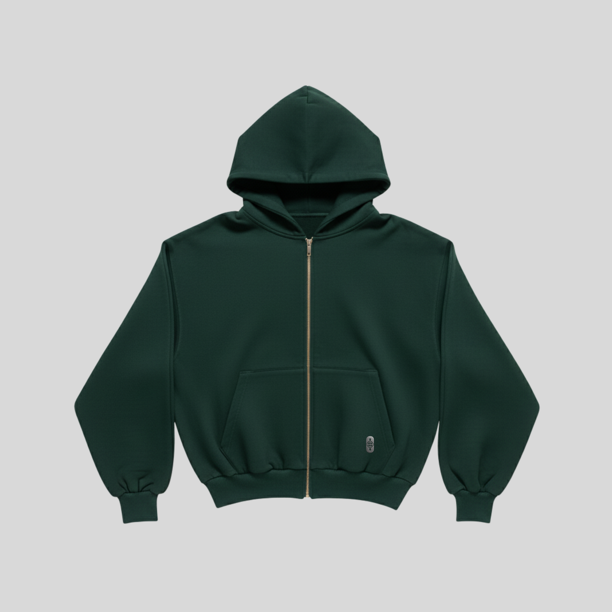 Olive NFE Zip-Up Hoodie