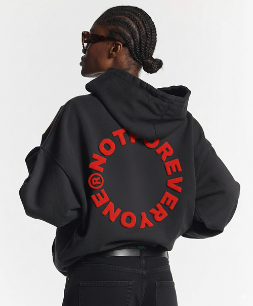 Black NFE Zip-Up Hoodie